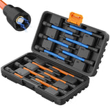 12PCS Nut Driver Set for Impact Drill, Magnetic SAE/Metric 1/4 Hex Shank Nut Drivers, 6 Inch Extra Long Socket Set for Drill wit