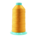 Mandala Crafts Size 92 280D T90 Bonded Nylon Thread - Gold 1100 YDs Tex 90 Heavy Duty Sewing Threads for Leather, Jeans, Weaving