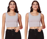 Toplot Women'S Combo Solid Ribbed Scoop Neck Sleeveless Slim Fit Tank Top Pack Of 2 (Combo-5069-Gry-Gry-S),Grey-Grey,,B0CG5JD9JC