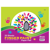 BAZIC Finger Paint Paper Pad 20 Sheets 16 X 12, Oil Painting Watercolor Papers, Gift for Kids Toddlers Classrooms School Home 