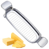 Dreyoo 1 Pc Butter Slicer Cutter Stainless Steel, 16 Pcs Sharp Stainless Steel Wires for Portion Control, Butter Slicer Cutter C