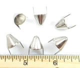 Nailheads Spots Studs 2 Prong Round ConeShaped 1/2; Steel with Nickel Finish; 100 Pcs