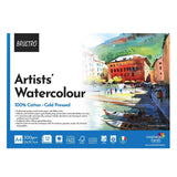 Brustro Artist 100% Cotton Watercolour Paper Pad Cold Pressed 300 Gsm A4-12 Sheets | Ideal For Professional Drawing, Painting, D