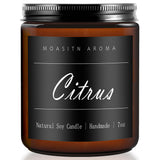MOASITN Citrus Highly Scented Candles for Home| Natural Soy Aromatherapy Candle| Handmade Long Lasting Jar Candle| Candel Gift f