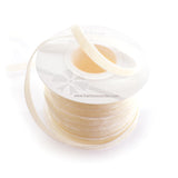 3/8 Velvet Ribbon - Narrow Single-Sided Craft Trim for Hair Bows, Sewing & Gift Wrapping - (Cream, 5 Yards)