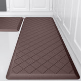 WEZVIX Cushioned Kitchen Mat 2 PCS, Anti Fatigue Kitchen Rugs, Heavy Duty Kitchen Rugs and Mats Non-Skid, Ergonomic Comfort Foam