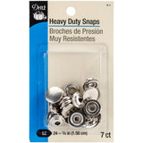 Dritz 51 Heavy Duty Snaps, Nickel, Size 24 (5/8Inch) 7Sets