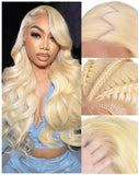 613 13x6 Lace Front Wig Human Hair 200 Density Blonde Wig Human Hair HD Lace Frontal Wig Pre Plucked 100% Real Human Hair Easily