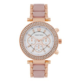 Joker & Witch Suzanne Rosegold And Lavender Ceramic Metallic Strap Watch For Women