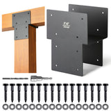 Aecxm 1Pack 8x8(Actual 7.5x7.5) Pergola Post Cap Tie Bracket Stainless Steel, Heavy Duty Gazebo Post Corner Brackets for Wood, B