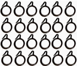 Hesch 9 Brown 200 Plastic Curtain Rings with Hooks, Plastic Curtain Hooks, Plastic Curtain Rings