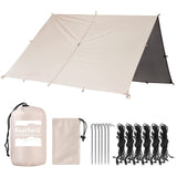 Bearhard 10 x 10 ft/10 x 12 ft Waterproof Rainfly Tarp for Hammock or Tent, Lightweight Multifunctional Camping Shelter for Back