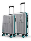 Safari Astra Neo 8 Wheels Set Of 2 (Cabin + Medium) Trolley Bags, Hard Case Polycarbonate, 360 Degree Wheeling Luggage For Men &