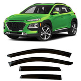 ZZDSNJ Tape-On Windows Visor 4-Piece for 2018-2022 Hyundai kona Rain Guards Shield Shade Smoke