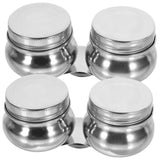 ULDIGI 2pcs Stainless Steel Palette Cup Oil Painting Dipper Wide Mouth Design for Access Compact and Lightweight for Outdoor Art