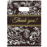 Joyhey 100 Count 5.8 x 7.8 Plastic Merchandise Bags, Shopping Retail Boutique Bags with Die Cut Handles - Thank You-4