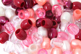 Around 60 PC Premium Pony Beads - X Large 18x15 mm, Cool Bracelet Beads for Hair Braids & Kids Crafts (Burgundy)
