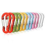 Booms Fishing CC1 Multi-Use Carabiner Clip, 12 Pack Small Caribeener Clips, Mini Keychain Caribeaner Clip 2 inch, Aluminum D Rin