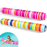 FindUWill Inflatable Pool Noodles, 2 Pack Pool Noodles Floats for Adults, Soft Fabric Covered Large Pool Noodles Swim Noodles fo