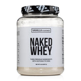 Naked Whey Vanilla Protein Powder - Only 3 Ingredients - Grass Fed Whey Protein Powder, Vanilla Flavor, and Organic Coconut Suga