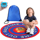 Nuanchu Portable Parenting Time out Mat with Timer 24'' Floor Seating for Classroom, Alternative to Time out Chair for Toddlers,
