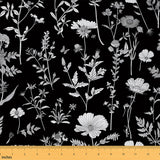 Feelyou Floarl Upholstery Fabric by The Yard, Farmhouse Flowers Pattern Reupholstery Fabric for Chairs, Garden Floral Botanical 