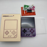 Marryoo MIYOO Mini Plus 128GB Onion OS Preinstalled Retro Portable Handheld 3.5inches IPS Screen Game Console Miyoo Mini+ Console Compatible with Onion OS (Purple Transparent)