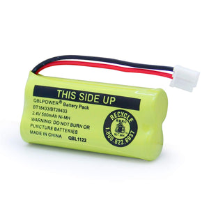 QBLPOWER BT18433 BT28433 BT184342 BT284342 BT1011 BT-1011 2.4V 500mAh Ni-MH Replacement Battery Cordless Phone CS6209 CS6219 CS6