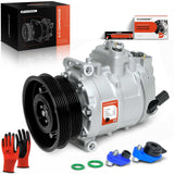 A-Premium Air Conditioner AC Compressor with Clutch Compatible with Volkswagen Jetta 2005-2014, Passat 2012-2014, Golf Beetle Ca
