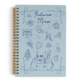 Qlmx Wedding Spiral Notebook, Wedding Engagement Journal Notebook, Coquette Future Mrs Notebooks, Blue Engagement Bride Office S