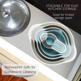 13 Pcs Mixing Bowls Set- RV Camping Accessories Set, Apartment Kitchen Gadget Easy Storage, Inculding Measuring Cups Colander Si
