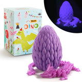 LEWELLRY 15 3D Printed Dragon Egg,Christmas Birthday Toys, Stocking Stuffers Gift, Articulated Crystal Cool Fidget Dragon for G