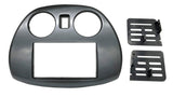 Double 2 Din Dash Install Kit Mount Trim Bezel w/Factory Blue LED Compatible with Mitsubishi Eclipse