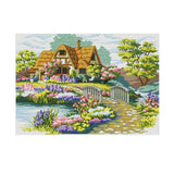 Enakshi Stitch Stamped Kit Garden Cottage Pattern Embroidery Needlepoint Craft|Crafts | Needlecrafts & Yarn | Embroidery & Stitc