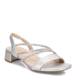 LifeStride Womens Joy Strappy Heeled Sandal Silver 8.5 US-New