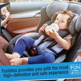 Funbliss Baby Mirror for Car, Safety Car Seat Mirror for Baby Rear Facing with Anti-vibration, Shatterproof,Black