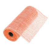 MECCANIXITY 10 Inch Poly Burlap Mesh for Wreath, Decorative Mesh Fabric Ribbon 5 Yard for Fall Easter Christmas Flower Bow, Oran