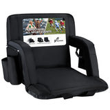 Sportneer Stadium Seats for Bleachers, Bleacher Chairs with Back and Cushion Bleacher Seats with Back Support Padded Stadium Cha