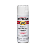 RustOleum 250702 Stops Rust Spray Paint, 12 oz, Gloss Pure White