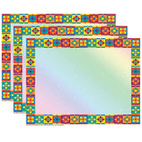 Multicolored Border Paper, 8.5 x 11, 50 Per Pack, 3 Packs