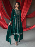 Libas Women'S Velvet Kurta Set (49491_Green Green L