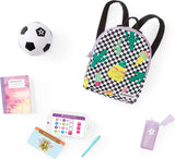 American Girl Truly Me 18-Inch Doll 27 & School Day To Soccer Play Playset With Supplies, Uniform, And Ball, For Ages 6+