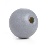 Round Wood Beads 10mm x 9mm Diameter with 3mm Hole, Grey, 600