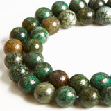 100pcs 10mm African Turquoise Beads Natural Gemstone Beads Round Loose Beads for Crafting and Jewelry Making