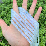 100pcs Czech Faceted Cube Crystal Glass Beads Spacer 6mm (0.24 Inch) White Opal