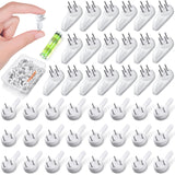 YOGEERNIC Invisible Picture Hanging Kit, Demage-Free Wall Hangers for Frames, Clocks, Decorations(45 Pcs), No Trace Nail Hooks f