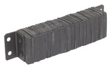 Vestil 6244.5 Horizontal Laminated Dock Bumper, Fabric Reinforced Rubber, Rectangular, 4 Holes, 6 Height, 24 Width, 41/2 De
