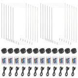 Homaisson 12 Pack 3D Night LED Light Lamp Base with Clear Acrylic Sheets, DIY Acrylic Lamp Base Set with Remote Control, 16 Colo