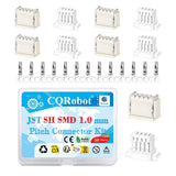 CQRobot JST SH SMD 1.0 mm Pitch 4-Pin Electronic Computer Connector IC Male Plugs, Female Sockets Housing and T-Shaped Crimp Ter