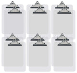 Clear Plastic Clipboards, 12 Pack, Durable, 12.5 x 9 Inch, Standard Metal Clip, by Better Office Products, Transparent, SeeThro